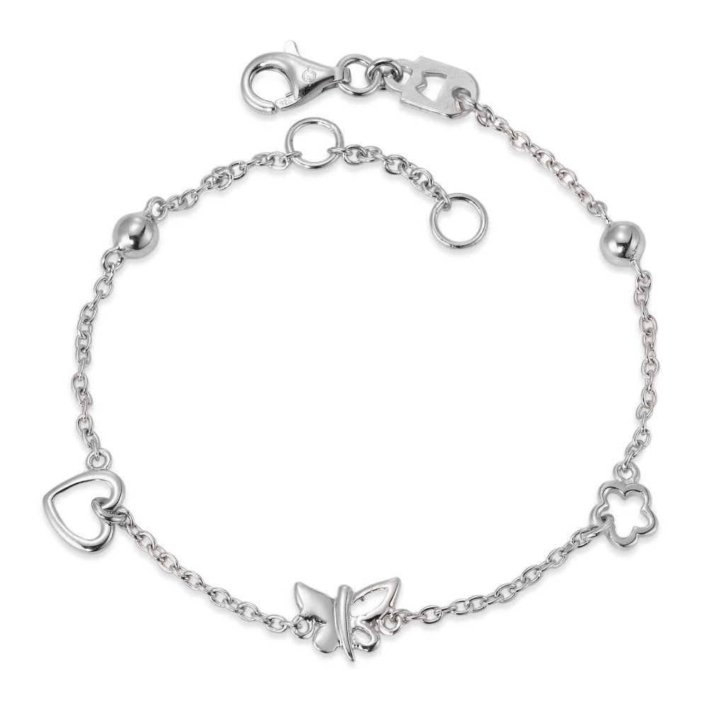 Bracciale Argento rodiato Farfalla 16-18 cm