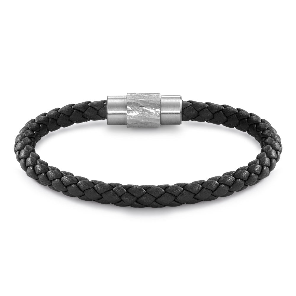 Bracciale Acciaio inossidabile, Pelle 19 cm Ø6.5 mm