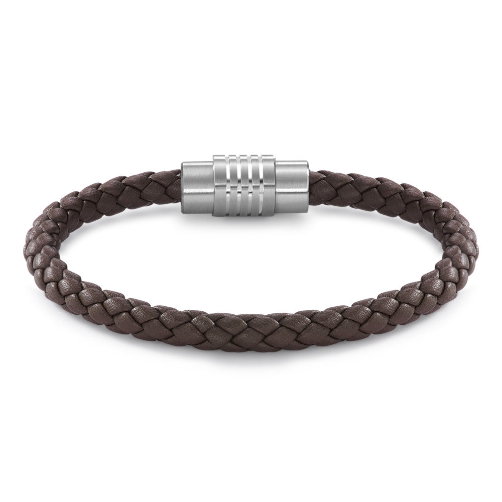 Bracciale Acciaio inossidabile, Pelle 20 cm Ø6.5 mm