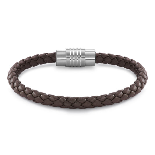 Bracciale Acciaio inossidabile, Pelle 20 cm Ø6.5 mm