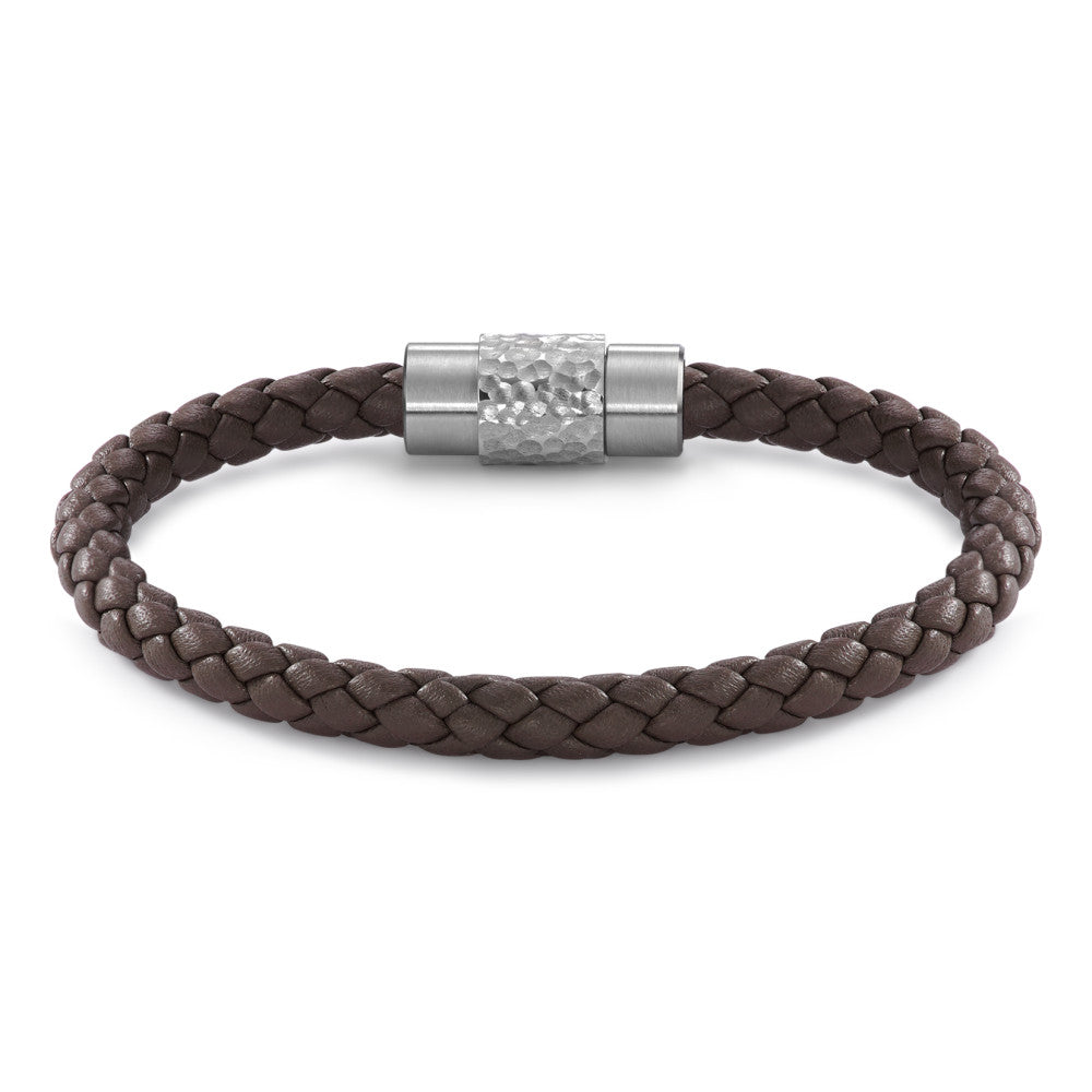 Bracciale Acciaio inossidabile, Pelle 20 cm Ø6.5 mm