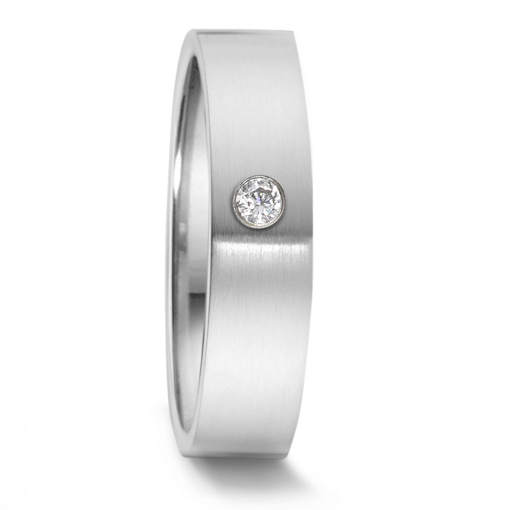 Anello del partner Acciaio inossidabile Diamante 0.04 ct, tw-si