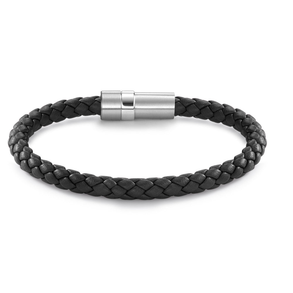 Bracciale Acciaio inossidabile, Pelle 18 cm Ø6.5 mm