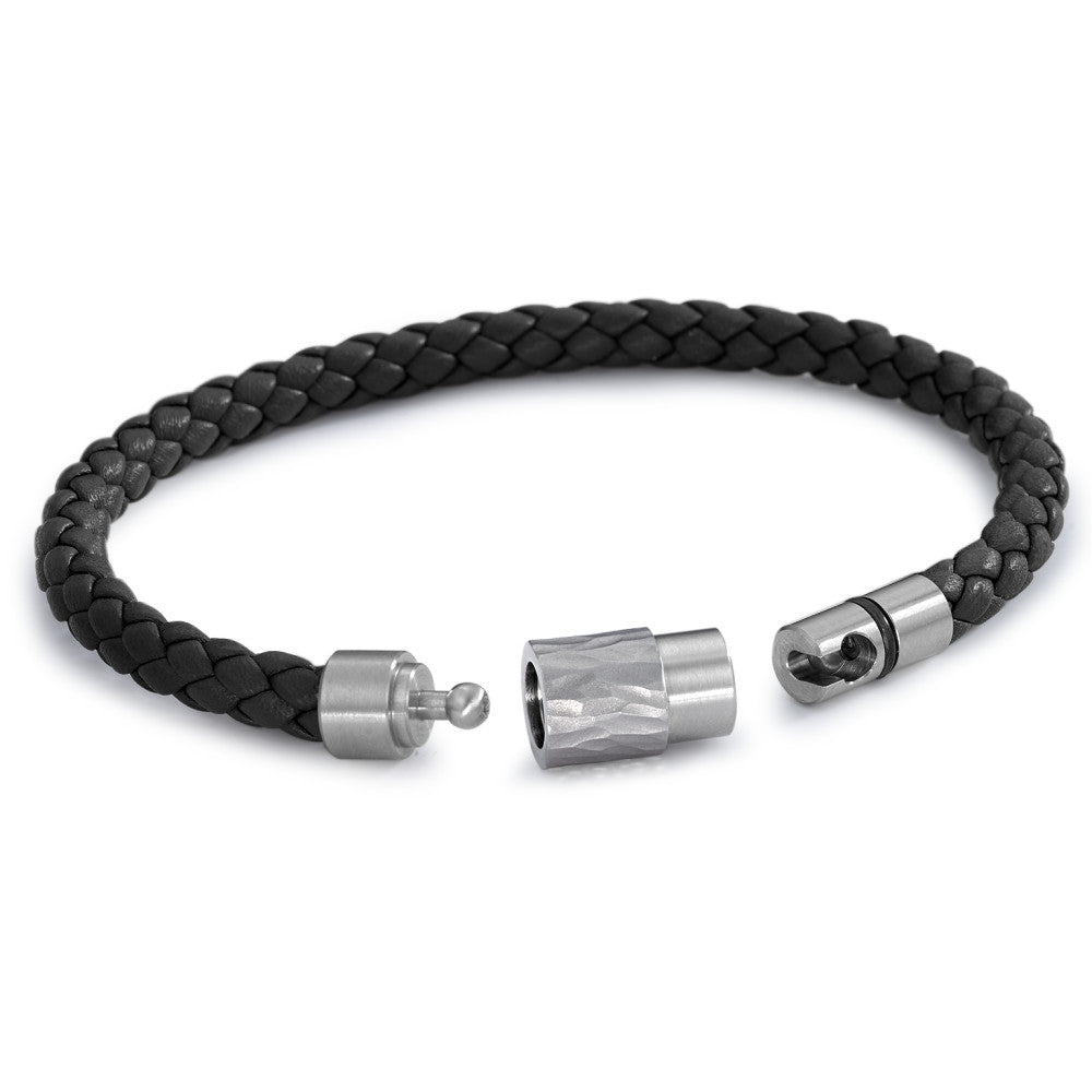 Bracciale Acciaio inossidabile, Pelle 20 cm Ø6.5 mm