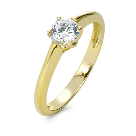 Anello solitario Oro giallo 375/9K Zirconia