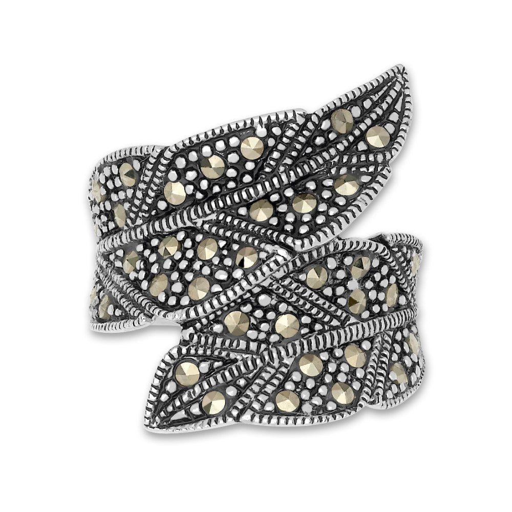 Anello Argento Marcasite