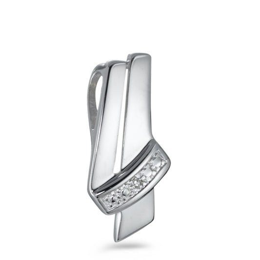 Ciondolo Oro bianco 750/18 carati Diamante 0.005 ct, w-si