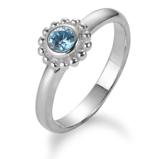 Anello Argento Cristallo Azzurro