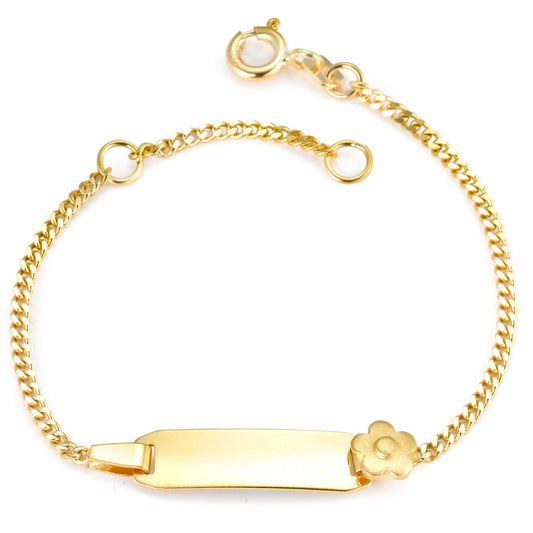 Bracciale con incisione Oro giallo 375/9K Fiore 12-14 cm