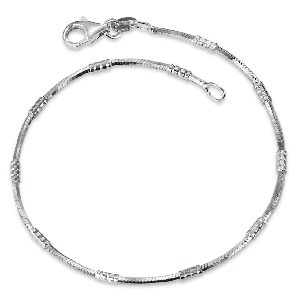 Bracciale Argento rodiato 18 cm