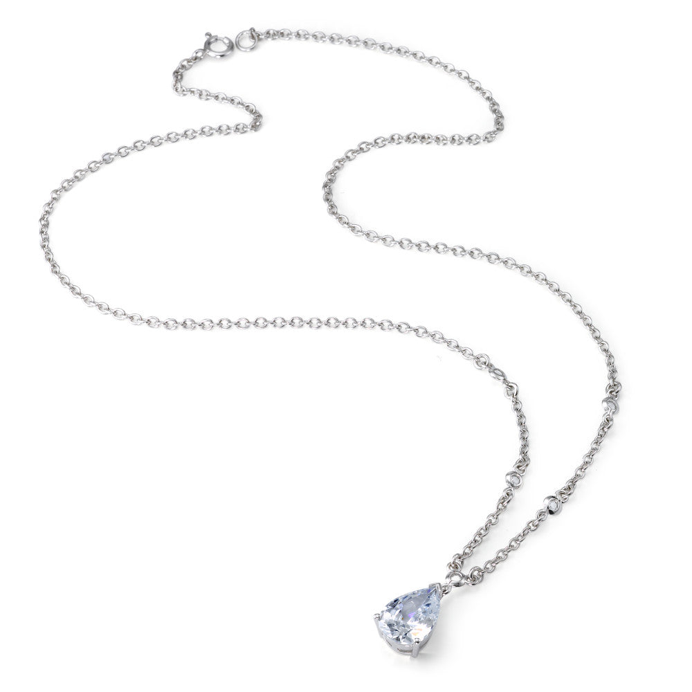 Collana Argento Zirconia rodiato 45 cm