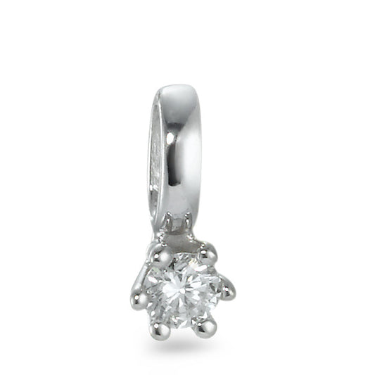 Ciondolo Oro bianco 750/18 carati Diamante 0.10 ct, w-si