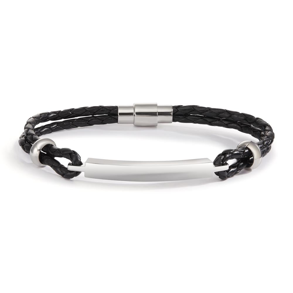 Bracciale con incisione Pelle, Acciaio inossidabile 20 cm