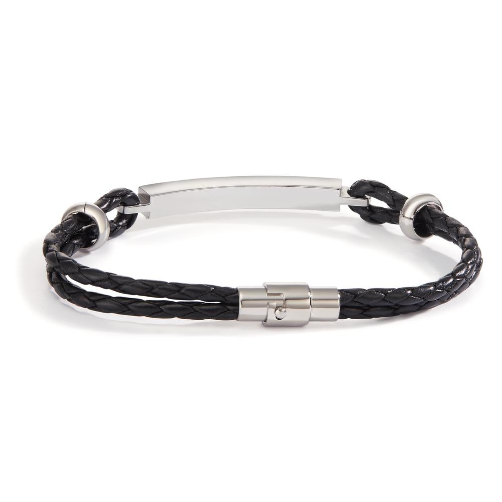 Bracciale con incisione Pelle, Acciaio inossidabile 20 cm