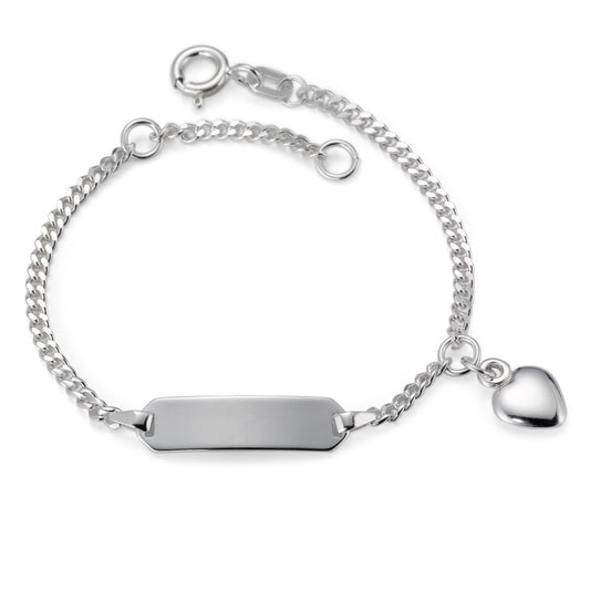 Bracciale con incisione Argento Cuore 12-14 cm