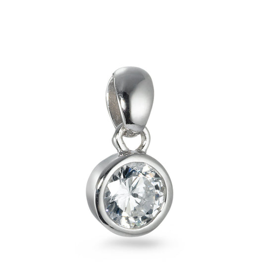 Ciondolo Argento Zirconia bianco rodiato