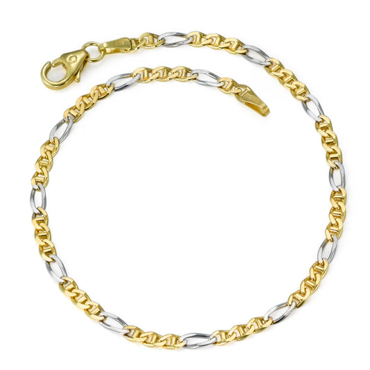 Bracciale Oro giallo 585/14 kt bicolore 18.5 cm