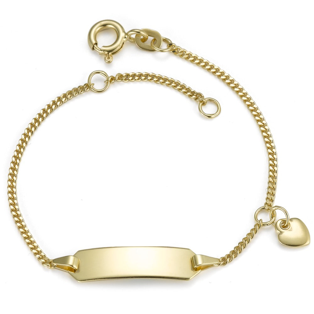 Bracciale con incisione Oro giallo 585/14 kt Cuore 12-14 cm