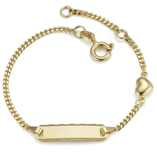 Bracciale con incisione Oro giallo 585/14 kt Cuore 12-14 cm