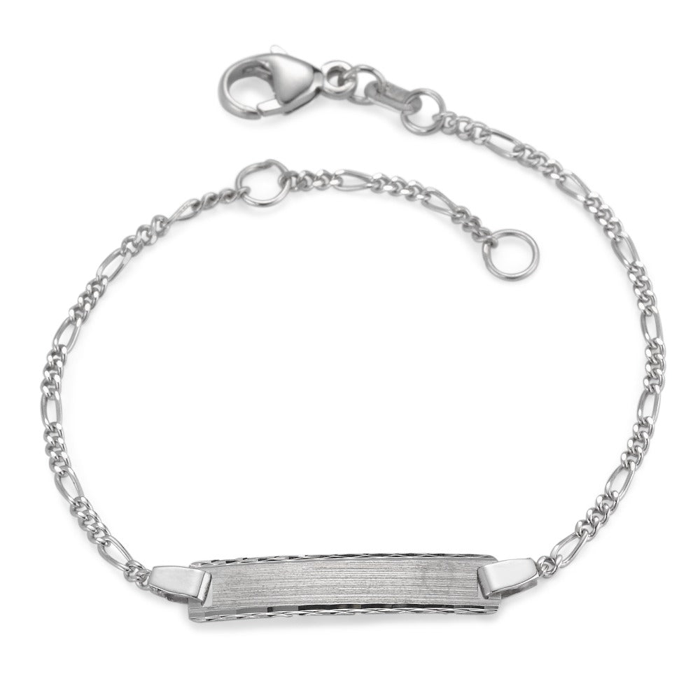 Bracciale con incisione Argento rodiato 12-14 cm