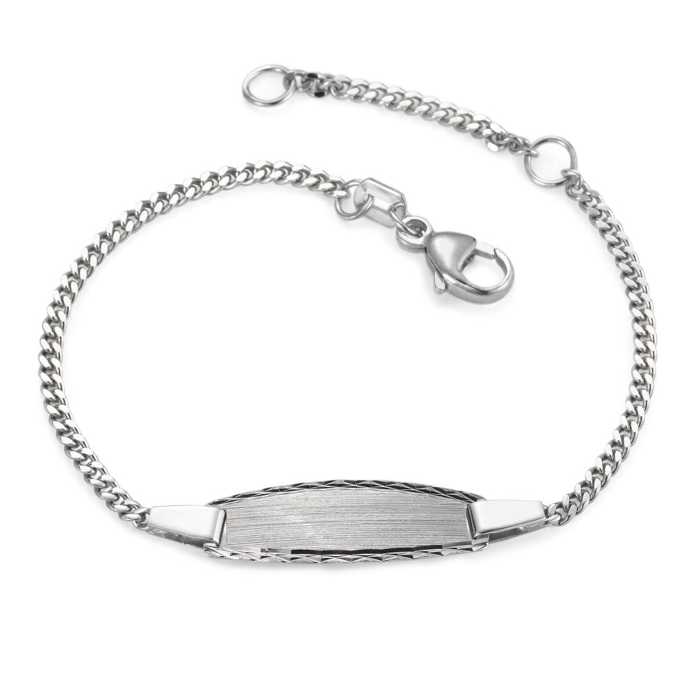 Bracciale con incisione Argento rodiato 12-14 cm