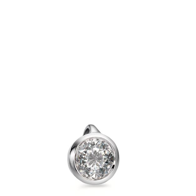 Ciondolo Oro bianco 750/18 carati Diamante bianco, 0.15 ct, [Brillant], w-si Ø5 mm