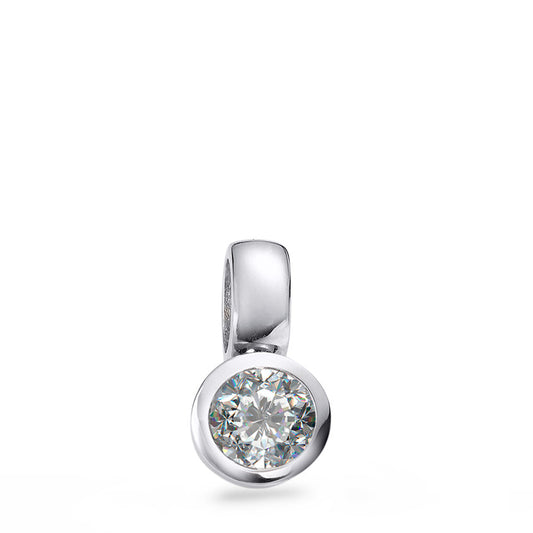 Ciondolo Oro bianco 750/18 carati Diamante bianco, 0.05 ct, [Brillant], w-si