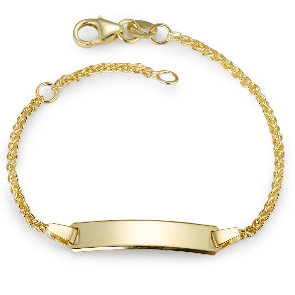 Bracciale con incisione Oro giallo 375/9K 16-18 cm Ø1.7 mm