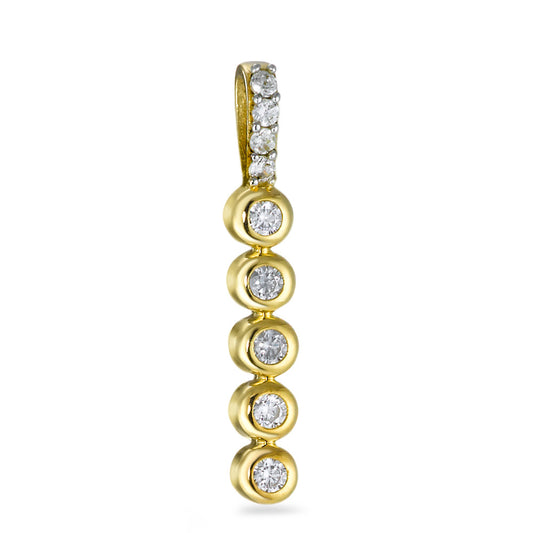 Ciondolo Oro giallo 375/9K Zirconia bianco, 9 pietra