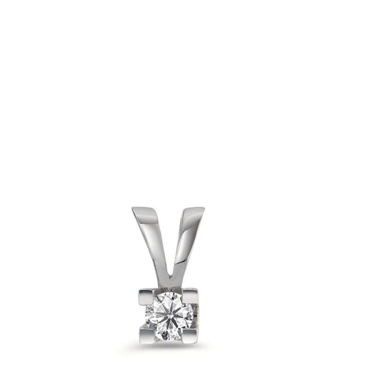 Ciondolo Oro bianco 750/18 carati Diamante 0.10 ct, w-si