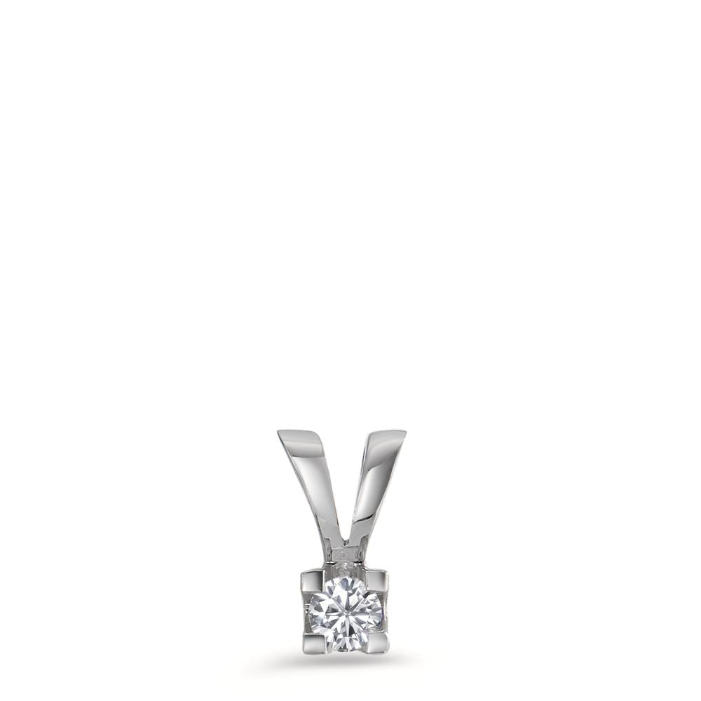 Ciondolo Oro bianco 750/18 carati Diamante 0.05 ct, w-si