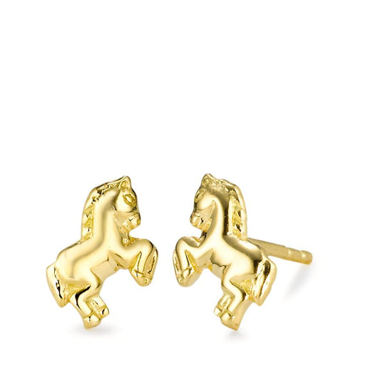 Orecchini a bottone Oro giallo 375/9K Cavallo