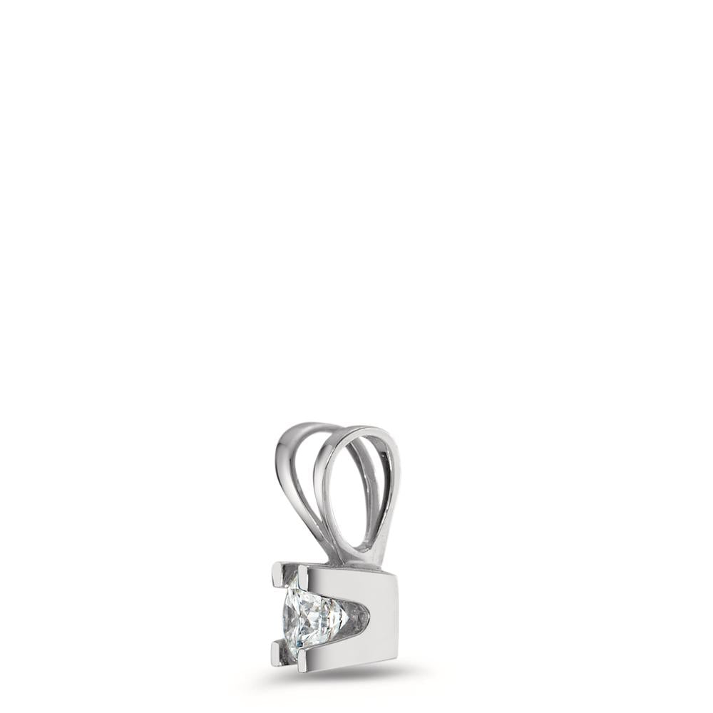 Ciondolo Oro bianco 750/18 carati Diamante 0.15 ct, w-si