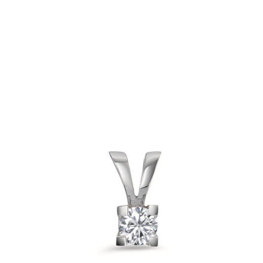 Ciondolo Oro bianco 750/18 carati Diamante 0.20 ct, w-si