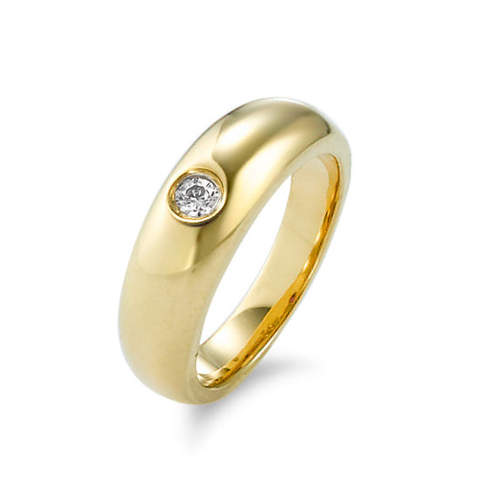 Anello di battesimo Oro giallo 750/18 carati Diamante 0.015 ct, w-si Ø10 mm