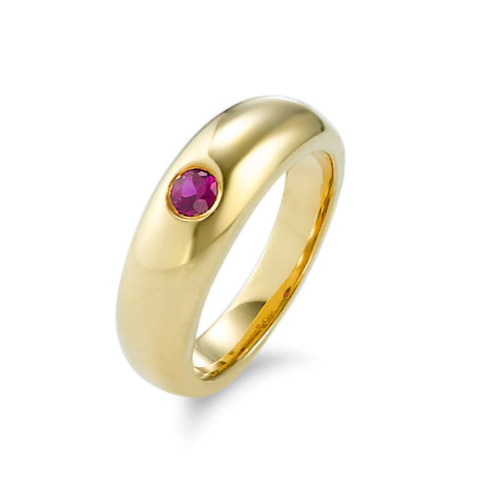 Anello di battesimo Oro giallo 750/18 carati Rubino rosso, 0.02 ct Ø10 mm