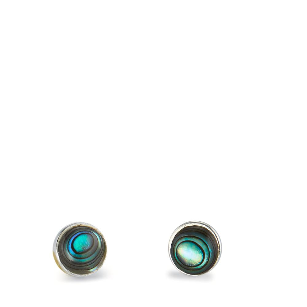 Orecchini a bottone Argento Abalone Ø4.5 mm