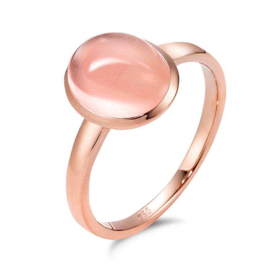 Anello Oro rosa 750/18 carati Quarzo rosa