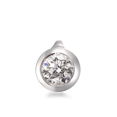 Ciondolo Oro bianco 750/18 carati Diamante bianco, 0.10 ct, [Brillant], w-si Ø4.5 mm