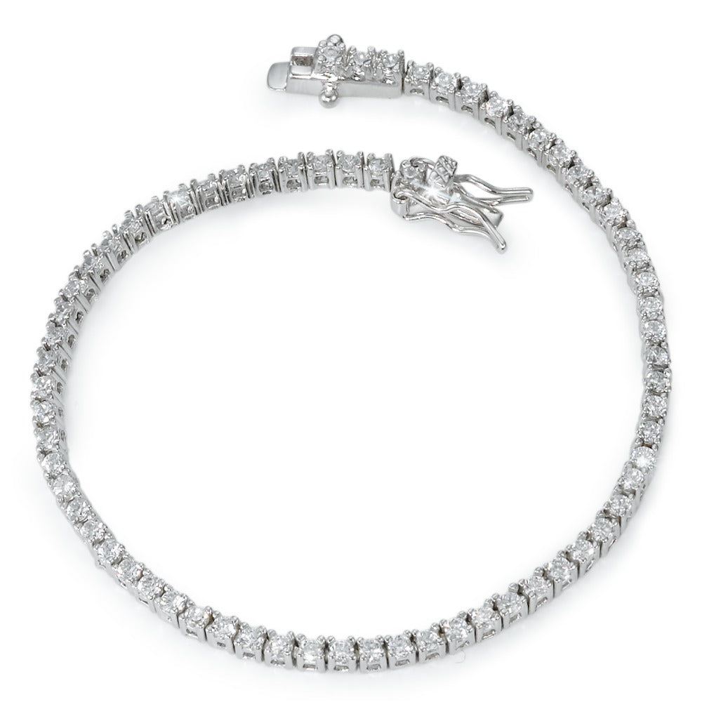 Bracciale Argento Zirconia rodiato 18 cm