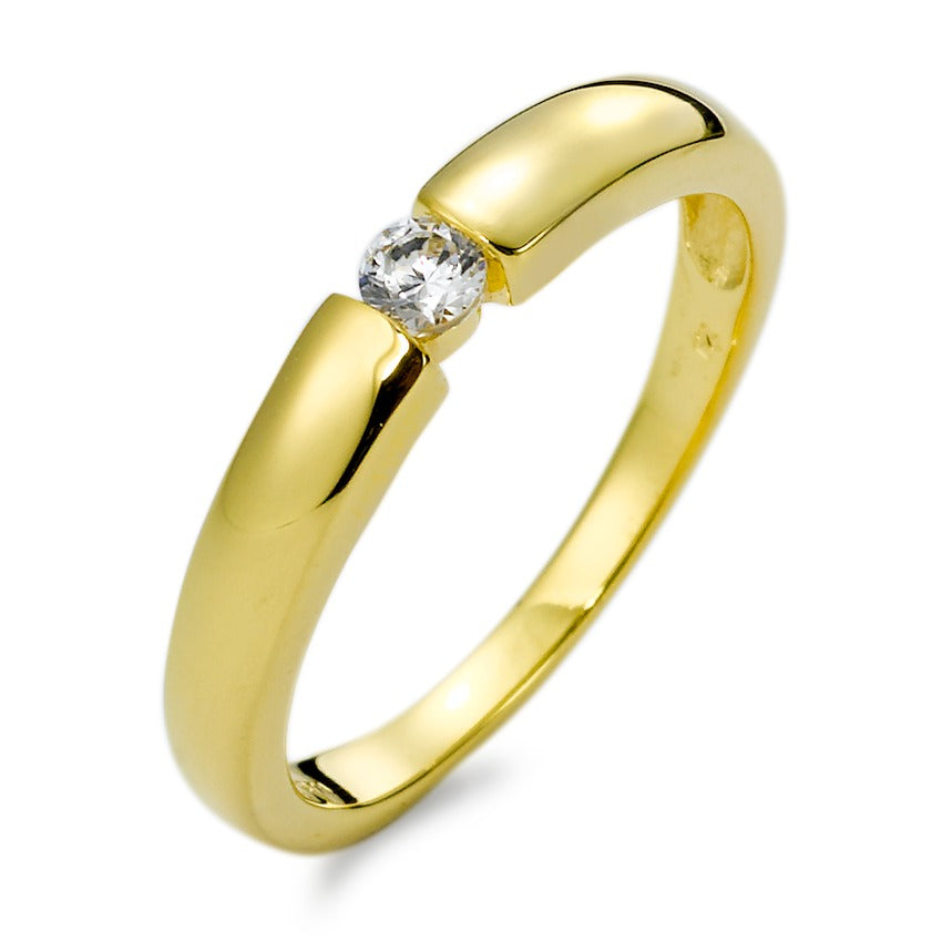 Anello solitario Oro giallo 375/9K Zirconia