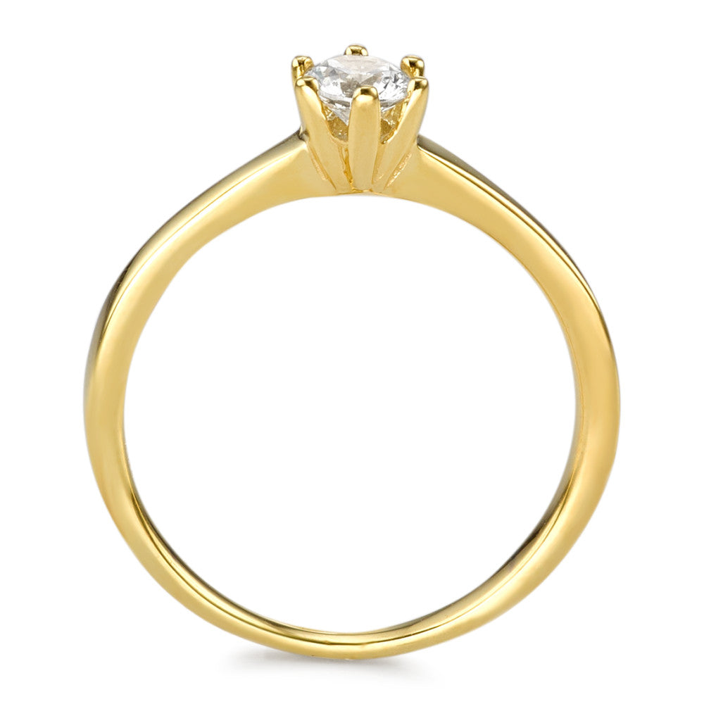 Anello solitario Oro giallo 375/9K Zirconia