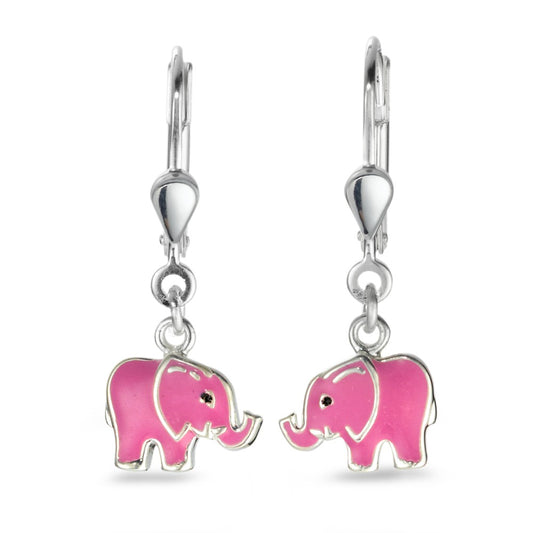 Orecchini Argento laccato Elefante