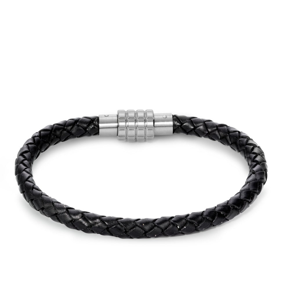 Bracciale Pelle, Acciaio inossidabile 21.5 cm Ø6 mm