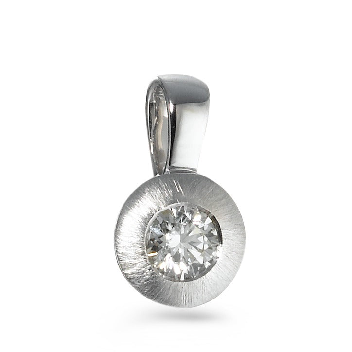 Ciondolo Oro bianco 750/18 carati Diamante 0.20 ct, w-si