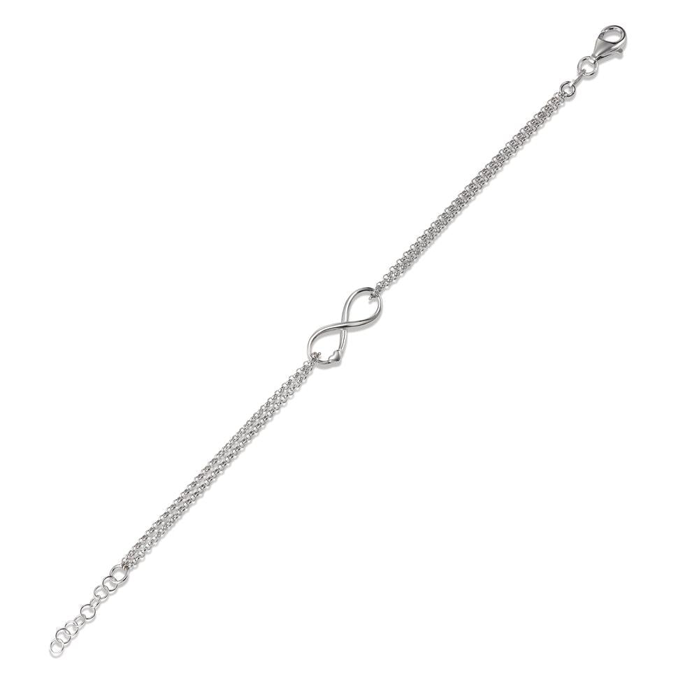 Bracciale Argento rodiato Infinito 16-18 cm