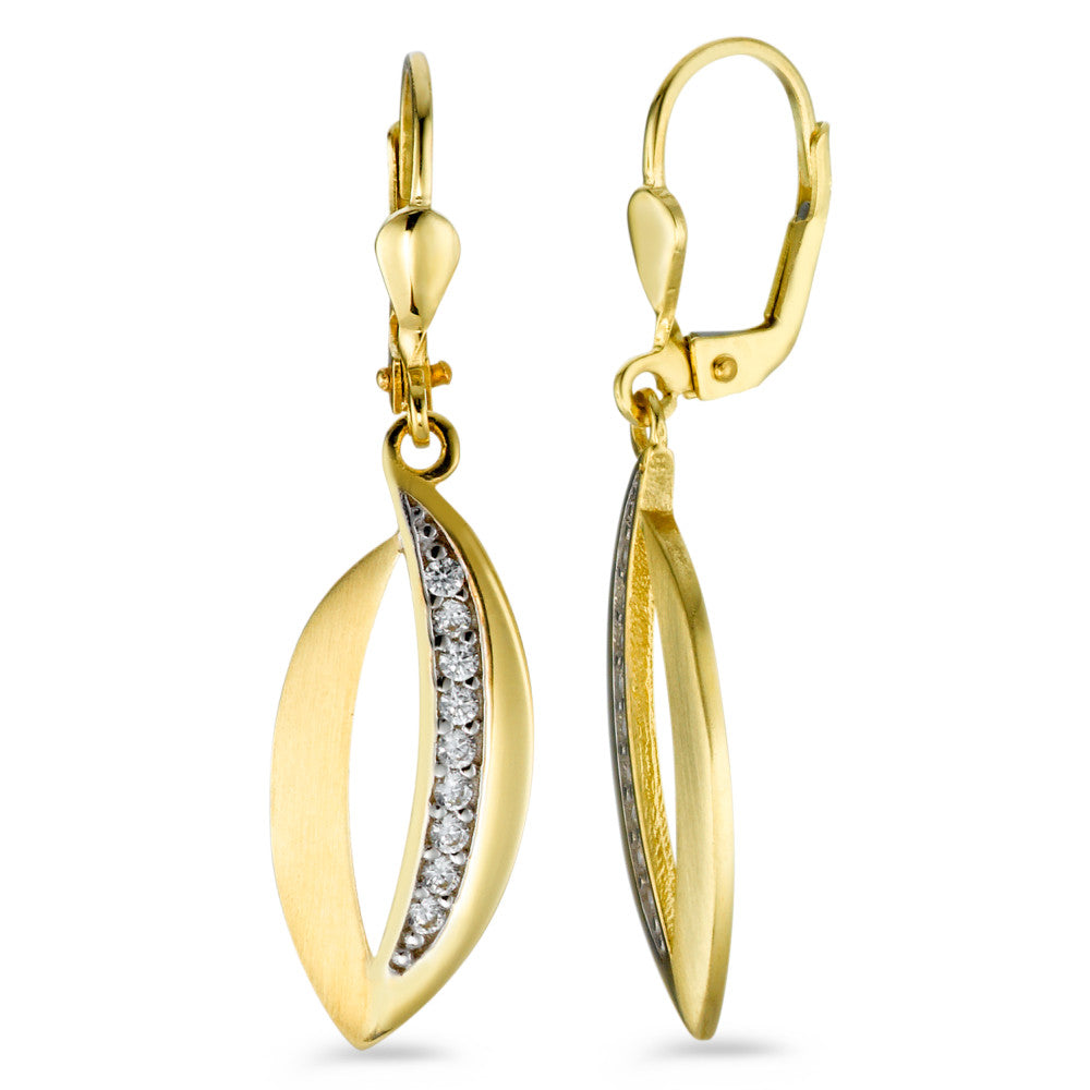 Orecchini Oro giallo 375/9K Zirconia 18 pietra