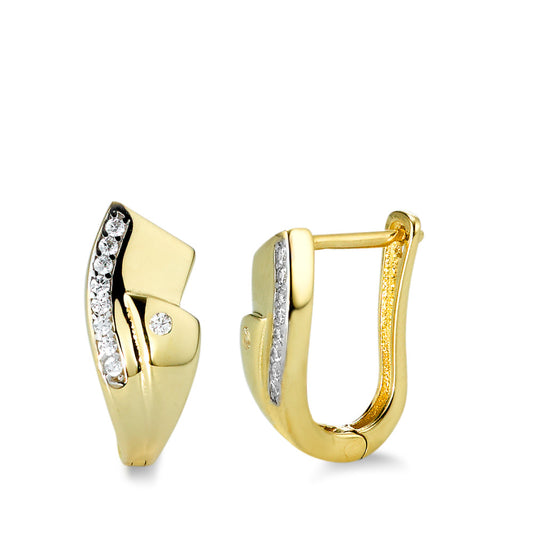 Orecchini Oro giallo 375/9K Zirconia 18 pietra