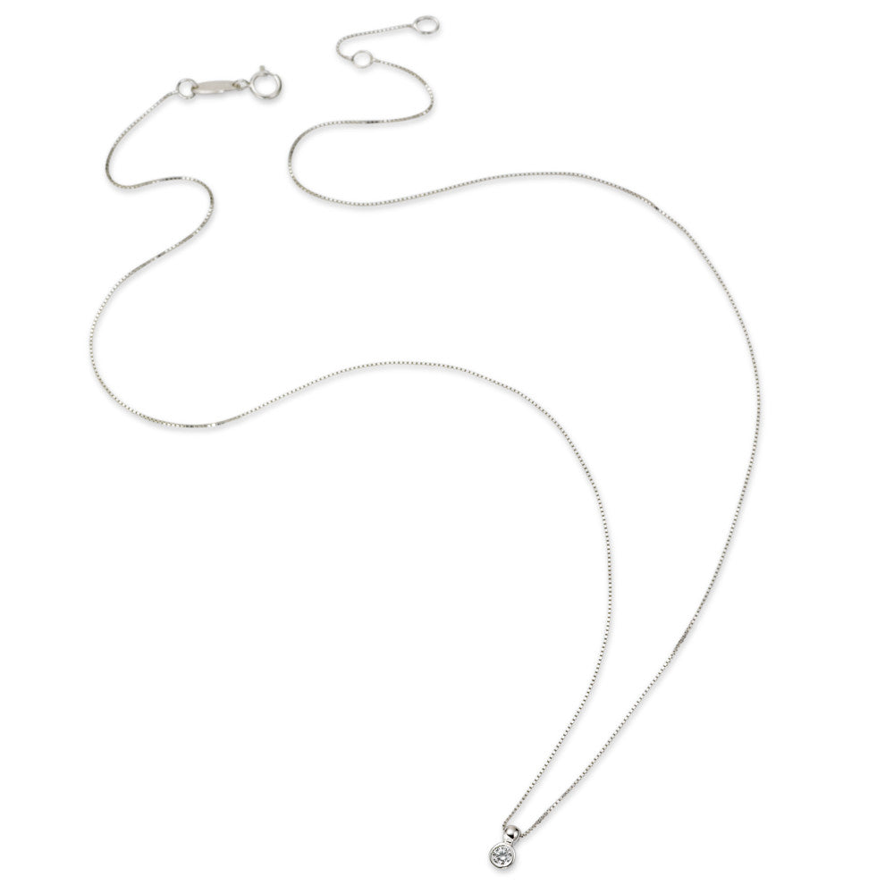 Collana Oro bianco 750/18 carati Zirconia 42 cm Ø3.5 mm