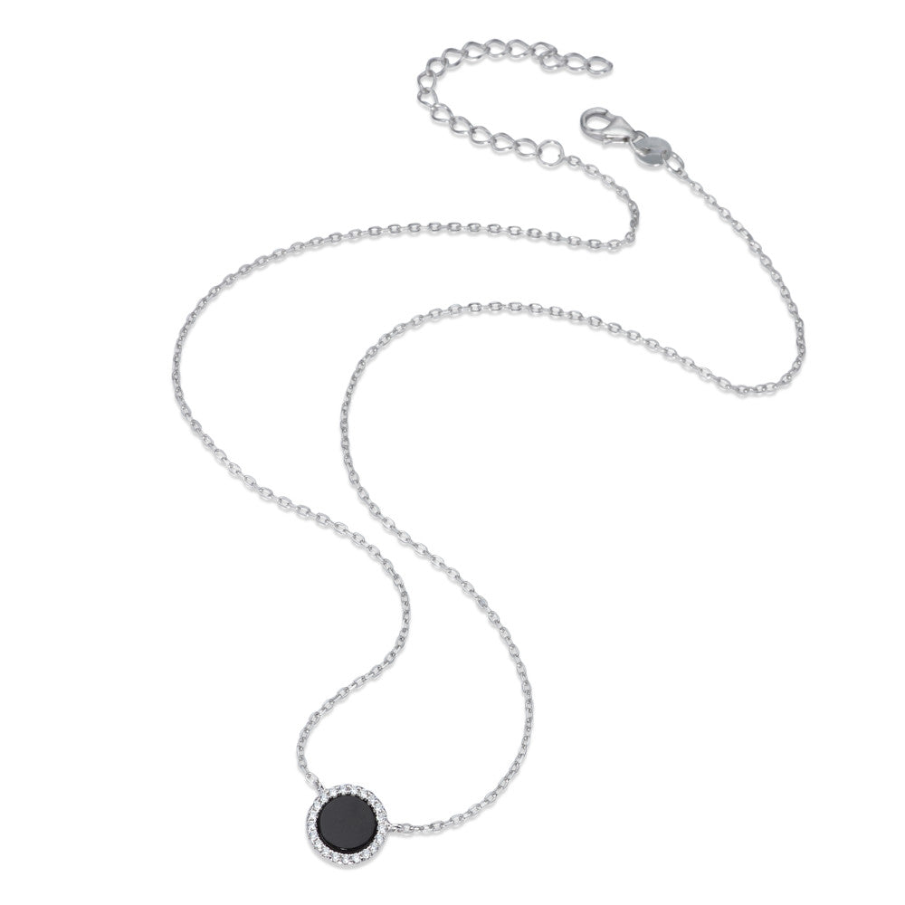 Collana Argento Onice rodiato 40-45 cm Ø10 mm